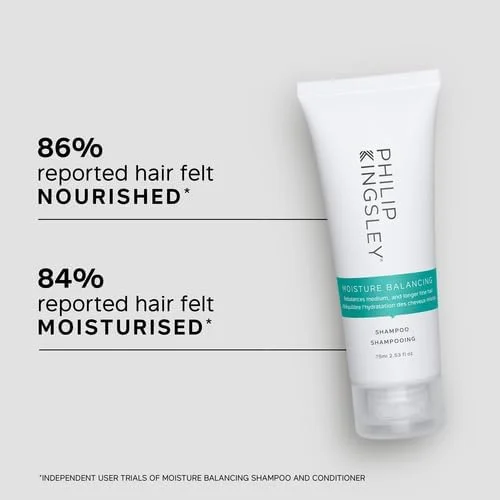 شامپو متعادل کننده رطوبت موهای ترکیبی فیلیپ کینگزلی، مرطوب کننده برای موهای خشک و یا چرب، 75 میلی لیتر