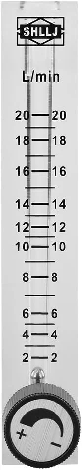 تنظیم کننده فلومتر XUMIUZIY برای اکسیژن/CO2، فلومتر 2-20 LPM با شیر کنترل برای اکسیژن/هوا/گاز