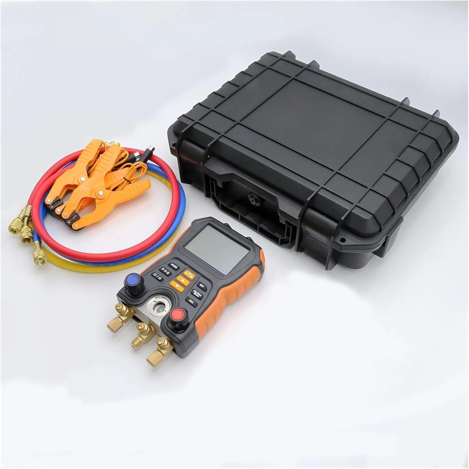 ابزار مانیفولد الکترونیکی XYHIPO HT-750، گیج فشار دیجیتال خلاء تهویه مطبوع به همراه فلومتر، محدوده اندازه گیری 0.1~5 (MPa)، مورد استفاده برای تبرید تهویه مطبوع ابزار مانیفولد الکترونیکی XYHIPO HT-750، گیج فشار دیجیتال خلاء تهویه مطبوع به همراه فلومتر، محدوده اندازه گیری 0.1~5 (MPa)، مورد استفاده برای تبرید تهویه مطبوع