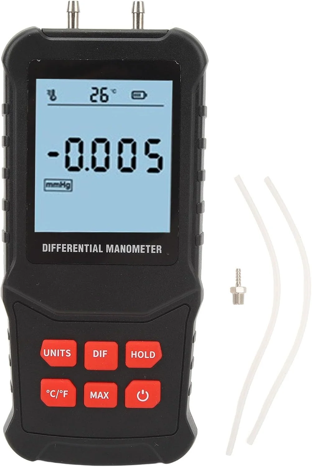 مانومتر دیجیتال XHTLLO، فشارسنج HVAC با دقت بالا 20.68Kpa، تستر فشار گاز، خاموش شدن خودکار، مانومتر گاز دستی، برای سیستم تهویه مطبوع