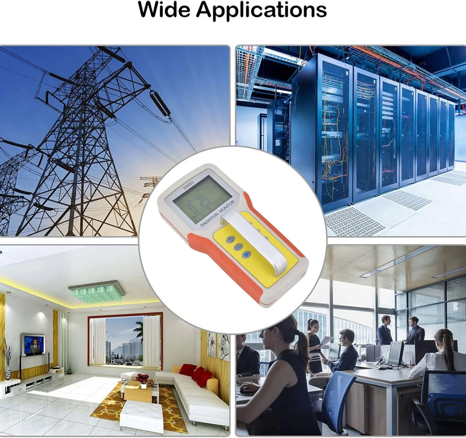 مانیتور تشعشع WRQzxcv، آشکارساز تشعشع هسته ای چند منظوره با راندمان بالا و مصرف انرژی پایین LCD برای آزمایشگاه