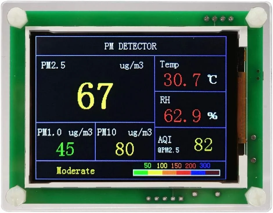 ماژول آشکارساز خازن WERTYFF، تستر سنسور کیفیت هوا و گرد و غبار، پشتیبانی از خروجی داده، نظارت بر ابزار خودرو، خانه و دفتر PM1.0 PM2.5 PM10