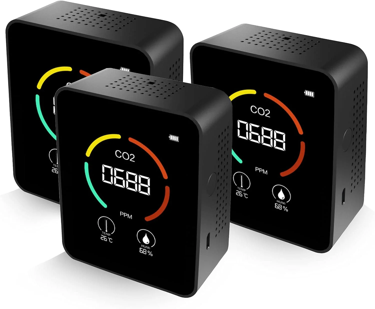 آنالایزر هوا ویستینگ، ردیاب دی اکسید کربن 3 در 1، آنالایزر کیفیت هوا، دما و رطوبت، 3 عدد برای CO2، متر دیجیتال CO2 برای خانه و محل کار آنالایزر هوا ویستینگ، ردیاب دی اکسید کربن 3 در 1، آنالایزر کیفیت هوا، دما و رطوبت، 3 عدد برای CO2، متر دیجیتال CO2 برای خانه و محل کار