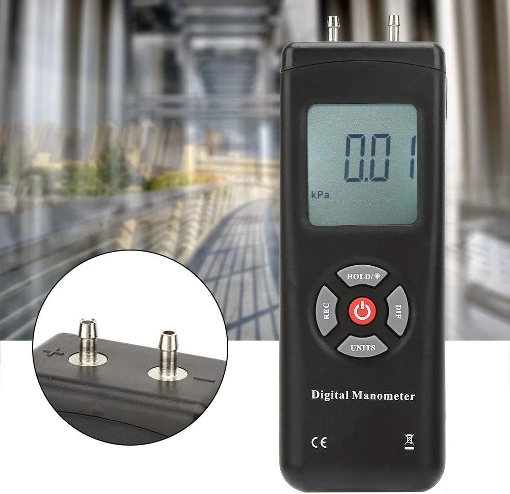 فشارسنج دیجیتال wjChgy-rJw مدل TL100، گیج فشار دیفرانسیل دستی