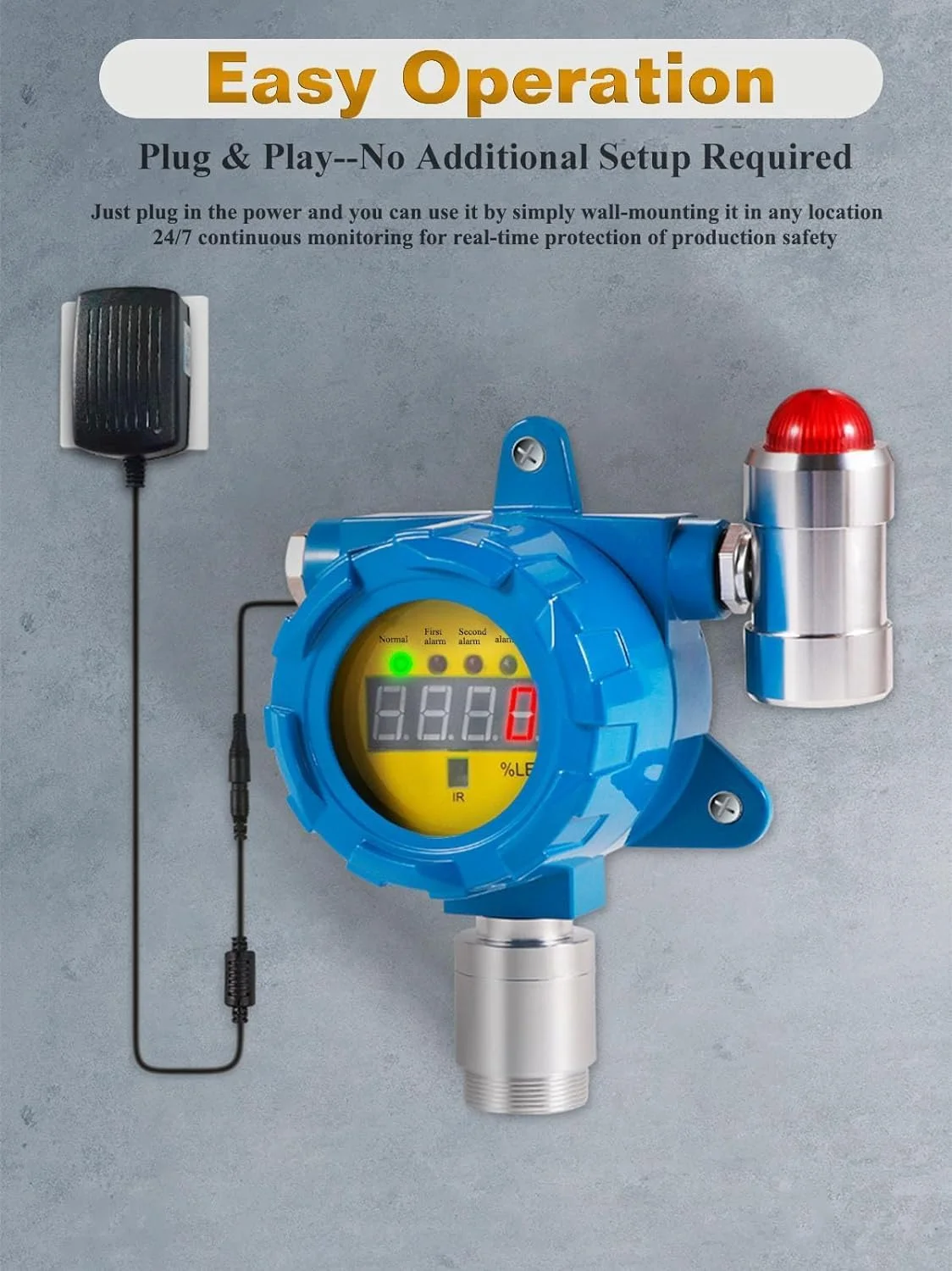 دتکتور اکسیژن Whappocco – دتکتور نشت گاز درجه صنعتی، نصب دیواری برای نظارت مداوم | ضد انفجار | کنترل و نظارت از راه دور دتکتور اکسیژن Whappocco – دتکتور نشت گاز درجه صنعتی، نصب دیواری برای نظارت مداوم | ضد انفجار | کنترل و نظارت از راه دور