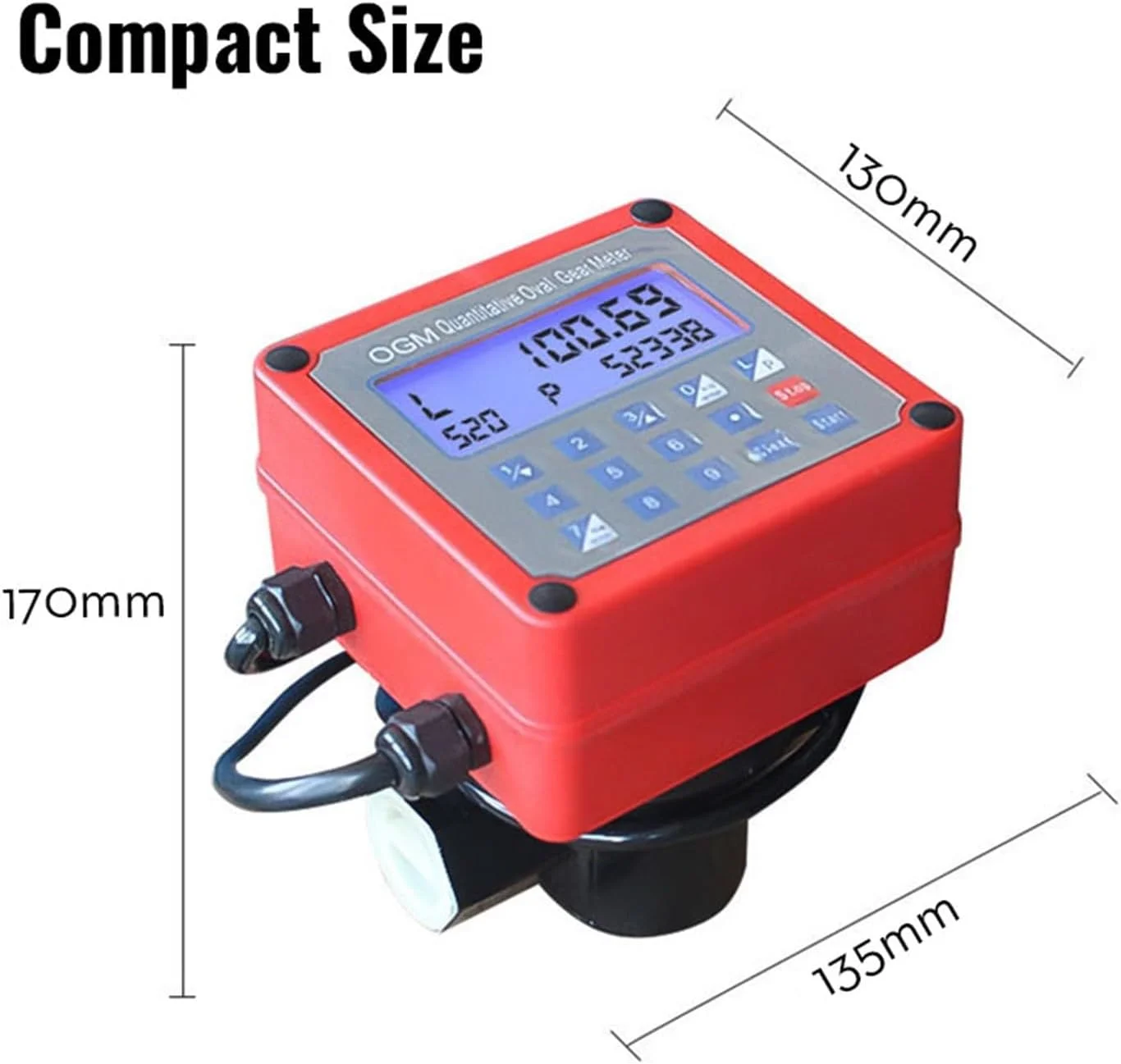 فلومتر آب، دنده بیضوی DC12v / 24v AC، فلومتر روغن کمی از پیش تعیین شده الکترونیکی برای بنزین (AC)