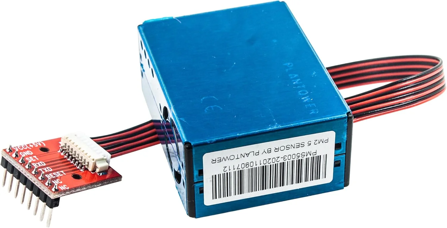 سنسور کیفیت هوا whiteeeen PMS5003 PM2.5 PM10 به همراه برد توسعه 2.54 میلی‌متری، استفاده آسان