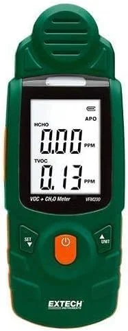 دستگاه تشخیص ترکیبات آلی فرار VOC (محدوده: 0.00 تا 9.99ppm mg/m3) برای کیفیت هوای داخل خانه، دفاتر، کارخانه ها، هتل ها، مدارس | مدل: Extech VFM200