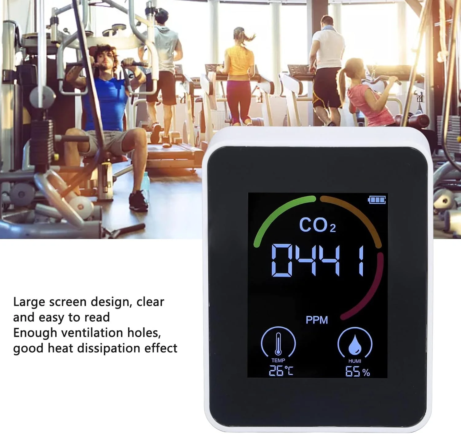 دستگاه سنجش کیفیت هوای داخل ساختمان Vomeko، ردیاب CO2، تست کننده دما و رطوبت، مانیتور قابل حمل دی اکسید کربن، مانیتور هوای پاک فضای محدود دستگاه سنجش کیفیت هوای داخل ساختمان Vomeko، ردیاب CO2، تست کننده دما و رطوبت، مانیتور قابل حمل دی اکسید کربن، مانیتور هوای پاک فضای محدود