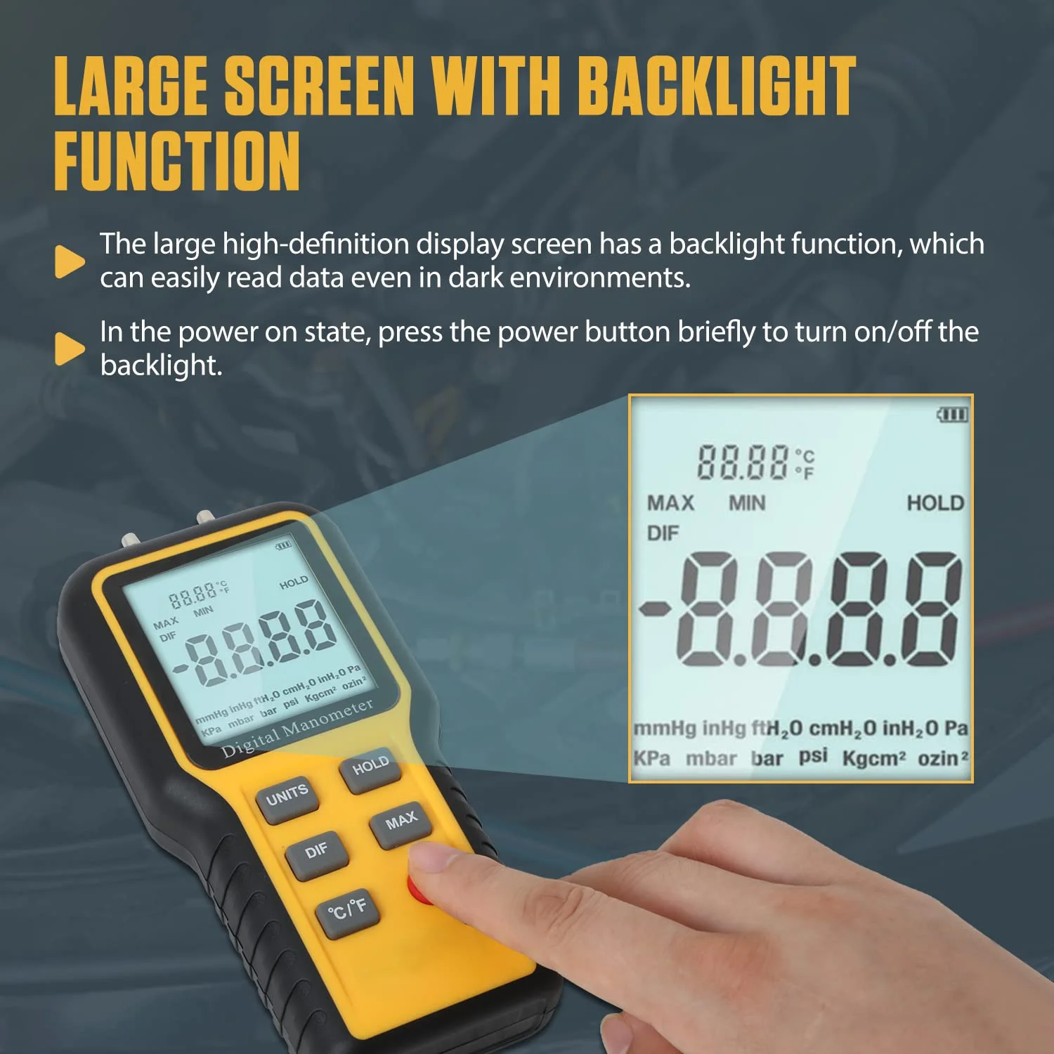 مانومتر دیجیتال VKALTUL - تستر فشار گاز، تست دما و فشار HVAC مانومتر دیجیتال VKALTUL - تستر فشار گاز، تست دما و فشار HVAC