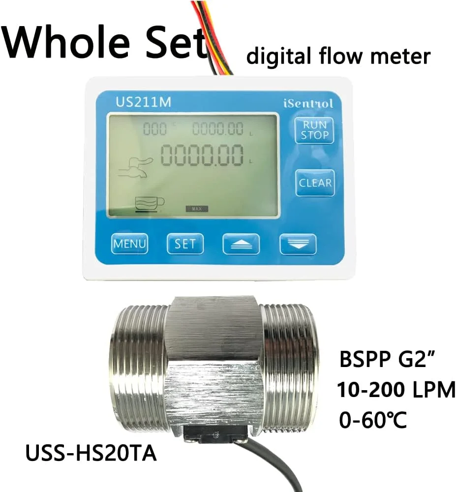 فلومتر دیجیتال VESLFG استیل ضد زنگ 304 سنسور جریان هال اندازه گیری 10-200 لیتر در دقیقه BSPP فلومتر دیجیتال VESLFG استیل ضد زنگ 304 سنسور جریان هال اندازه گیری 10-200 لیتر در دقیقه BSPP