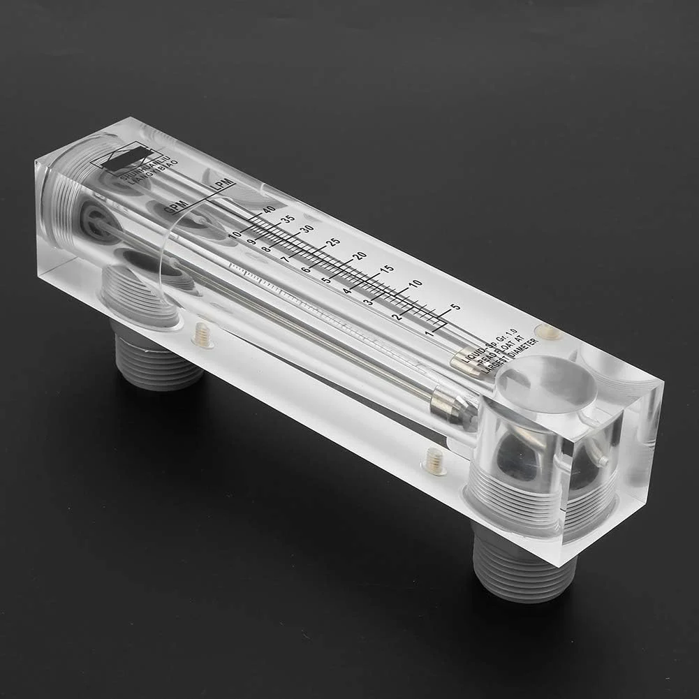 فلومتر اکریلیک VELATEMOR LZM-25، دبی سنج مایع 1-10GPM، طراحی لوله ای، دبی سنج مایع، نوع پنل دکمه ای، رابط رزوه ای، ZG1 خارجی