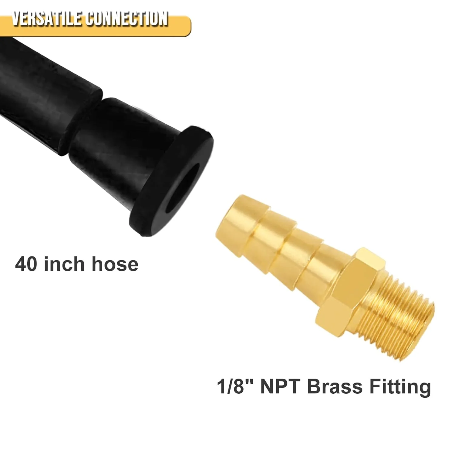 فشارسنج گاز UHARBOUR، تست کننده فشار گاز 0-35 اینچ ستون آب، اتصالات 1/4 اینچ NPT با اتصال میله ای، شلنگ 40 اینچی