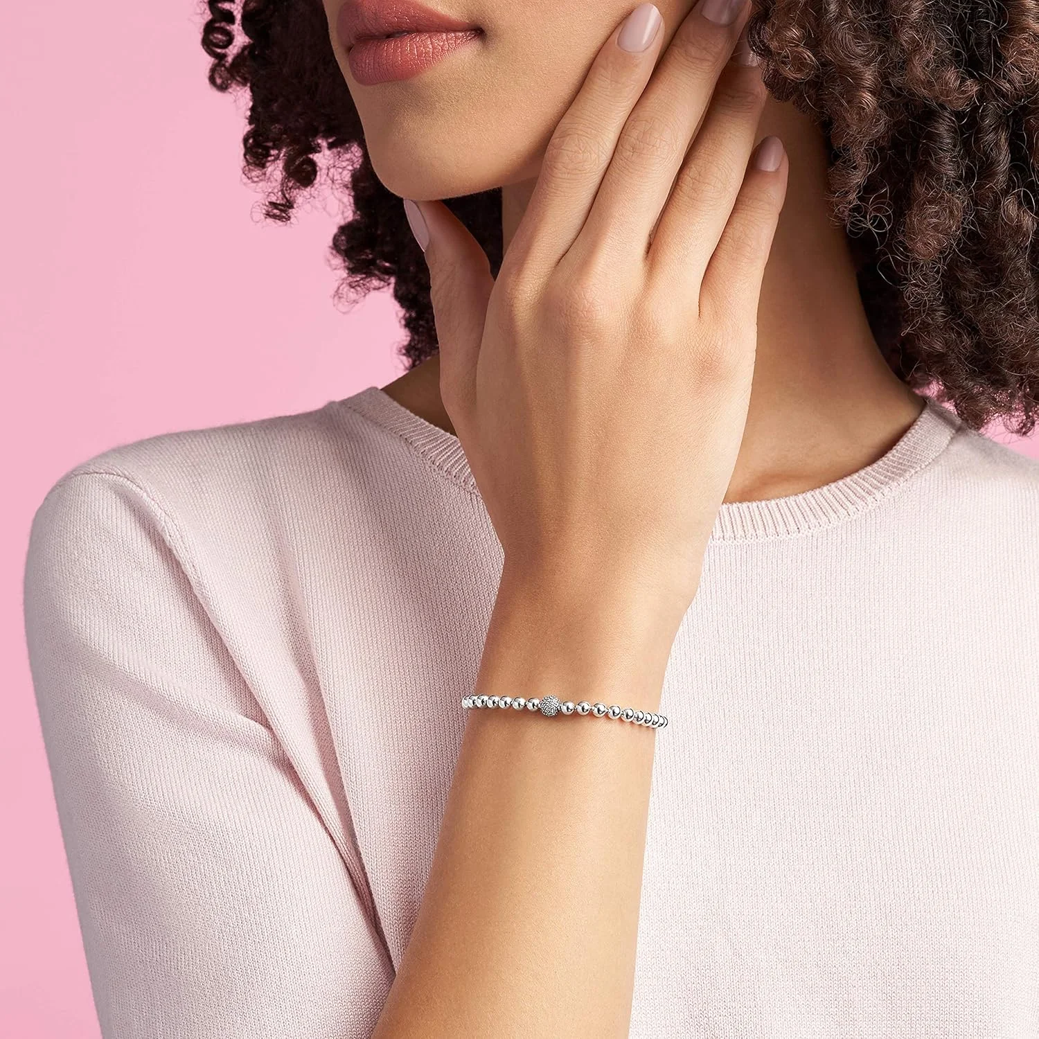 دستبند زنانه پاندورا مدل Signature، نقره استرلینگ، نگین‌دار با زیرکنیا کوبیک