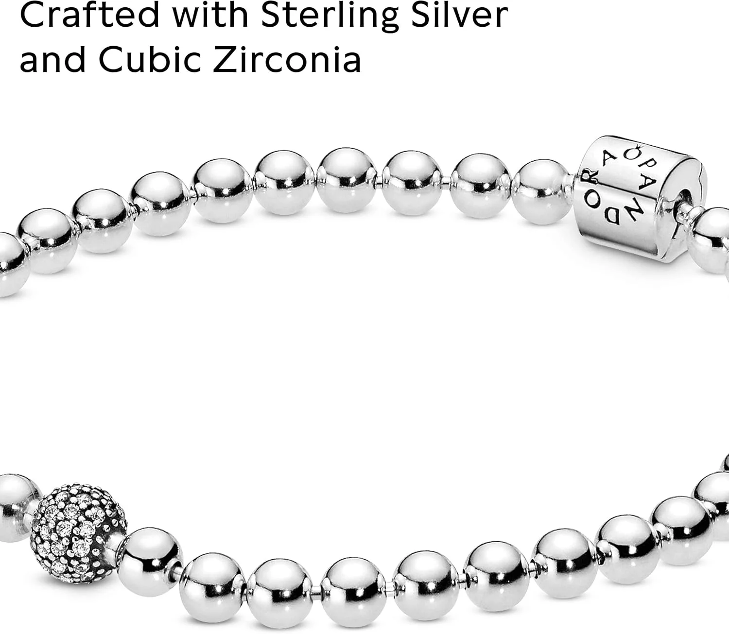 دستبند زنانه پاندورا مدل Signature، نقره استرلینگ، نگین‌دار با زیرکنیا کوبیک