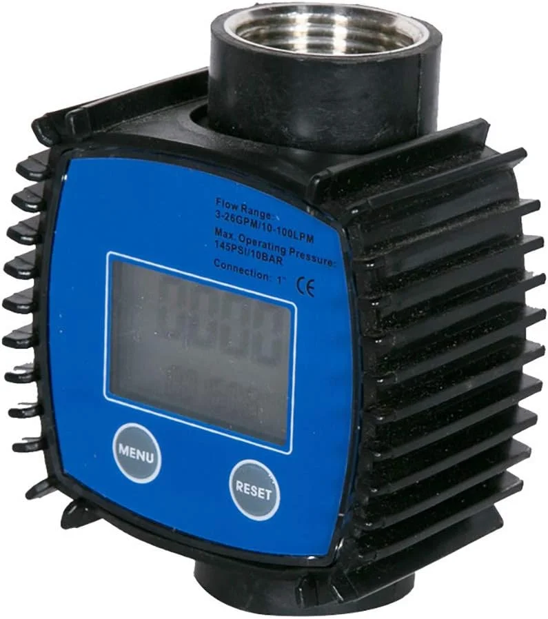 فلومتر توربینی TTGLRT 1 اینچ دیجیتال برای اندازه گیری جریان آب، گازوئیل، نفت و مایعات، با محدوده 10-100 لیتر در دقیقه فلومتر توربینی TTGLRT 1 اینچ دیجیتال برای اندازه گیری جریان آب، گازوئیل، نفت و مایعات، با محدوده 10-100 لیتر در دقیقه