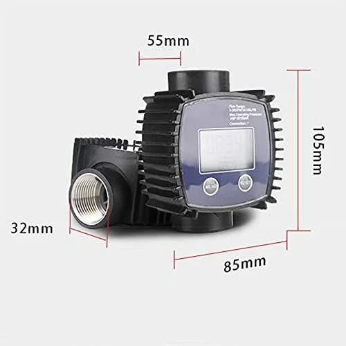 فلومتر توربینی TTGLRT 1 اینچ دیجیتال برای اندازه گیری جریان آب، گازوئیل، نفت و مایعات، با محدوده 10-100 لیتر در دقیقه