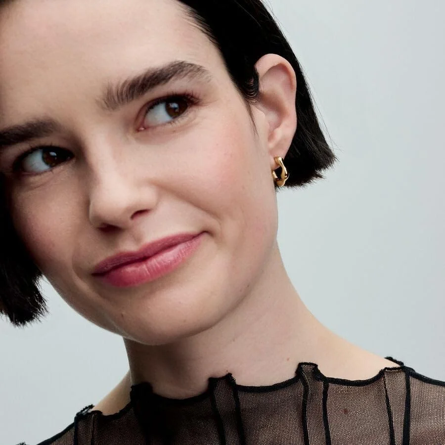 گوشواره های آبکاری طلای 14 عیار پاندورا Essence، سایز تک، طلای زرد، بدون سنگ قیمتی