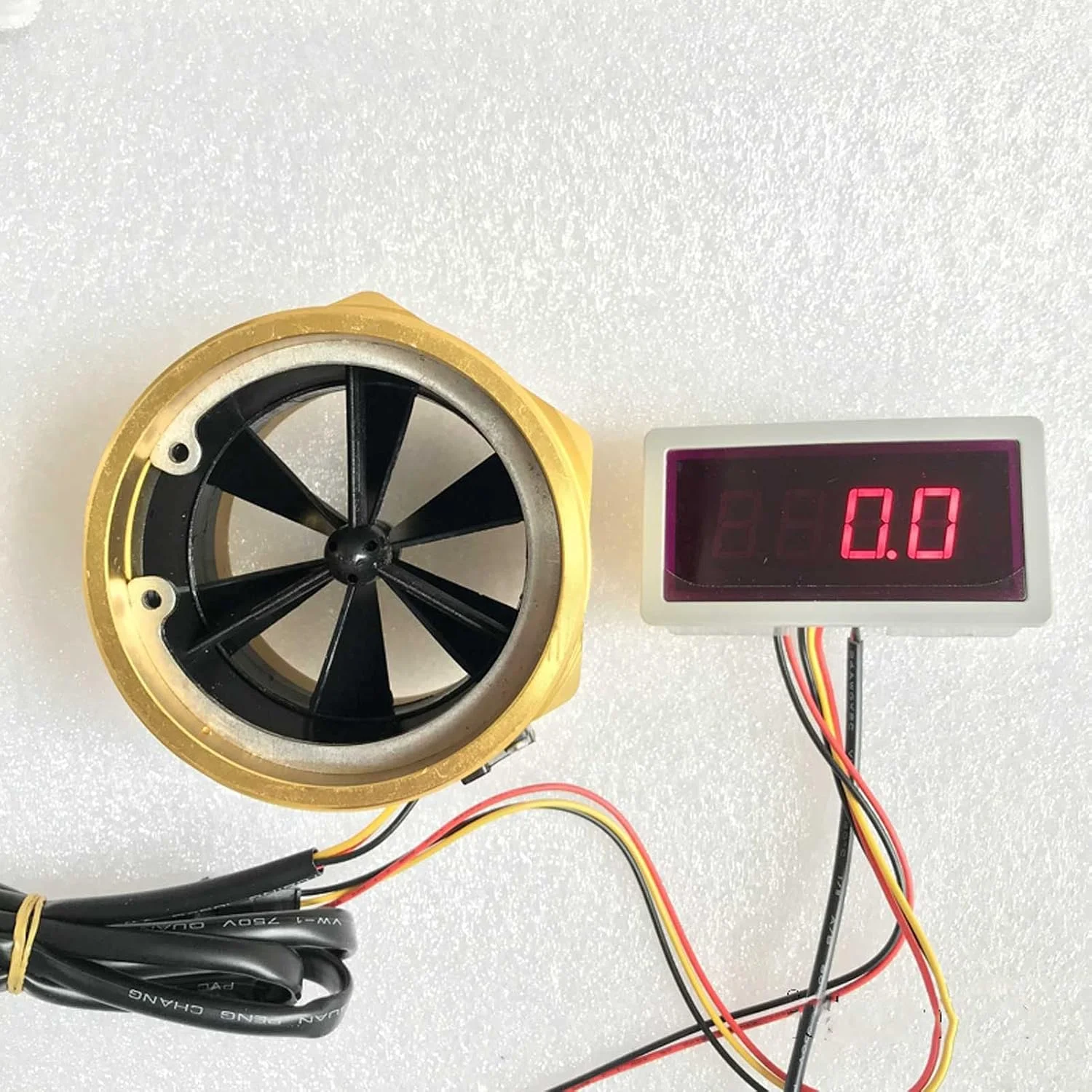 آلارمر فلومتر الکترونیکی TTGLRT با سنسور جریان آب اثر هال آلومینیومی 2-45 لیتر در دقیقه و آلارمر 110dB