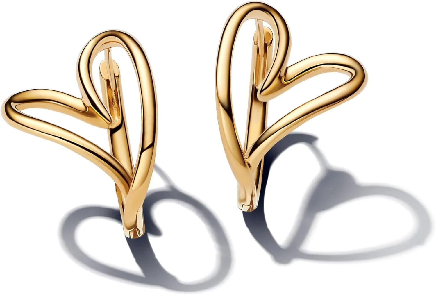 گوشواره های حلقه ای قلبی شکل ارگانیک