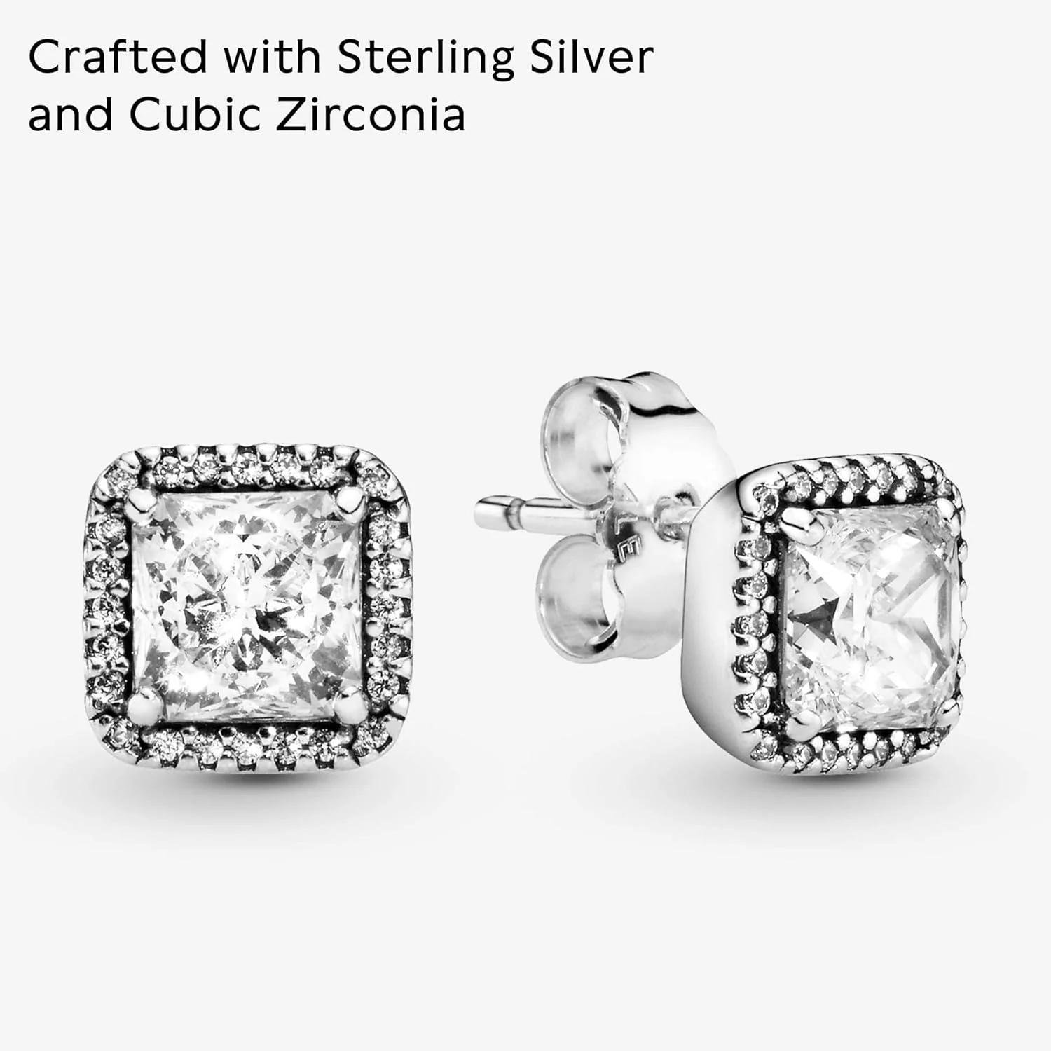 گوشواره های ظرافت PANDORA - گوشواره های ماندگار برای زنان - هدیه ای عالی برای او - نقره استرلینگ و زیرکونیا مکعبی