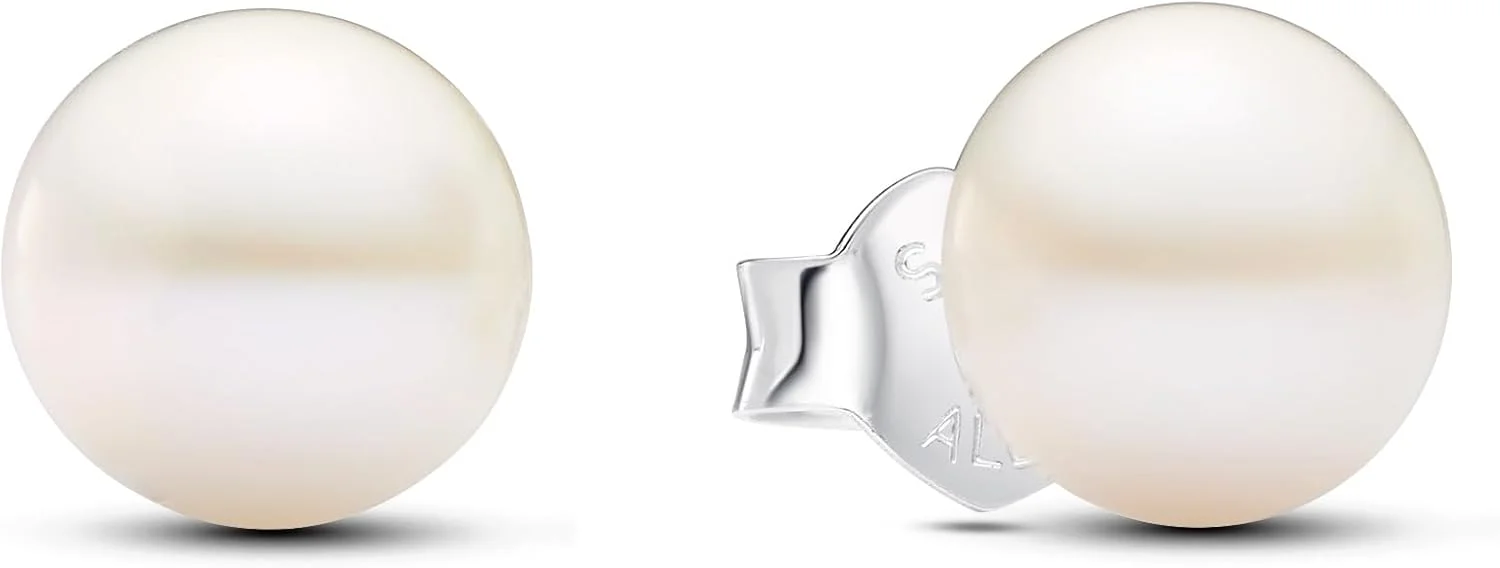 گوشواره میخی مروارید پرورشی آب شیرین 7 میلی متری پاندورا Timeless نقره استرلینگ 293169C01، 7.8x 7.4x 7.4 میلی متر، نقره استرلینگ، بدون سنگ قیمتی