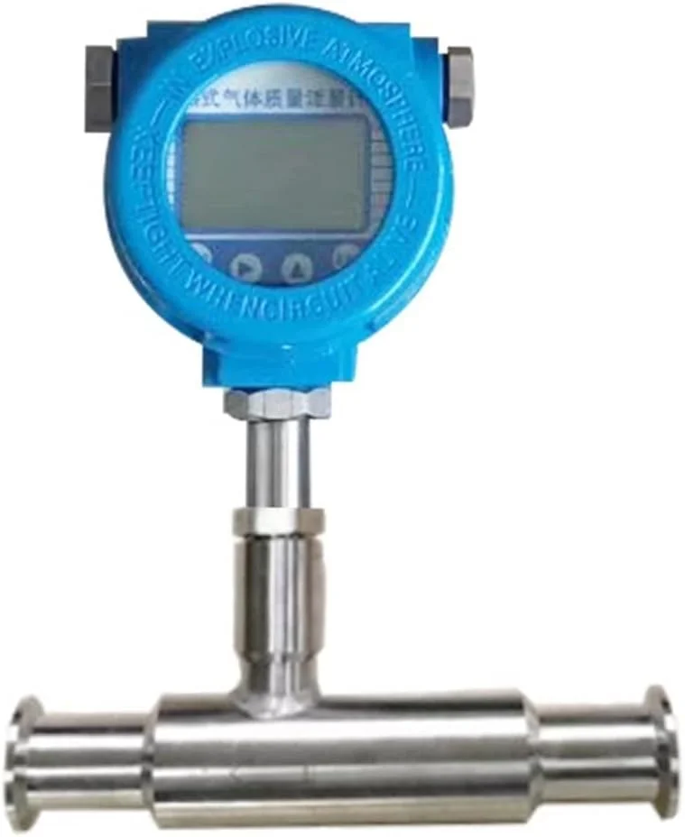 TTGLRT تایمر دیجیتال آب، فلومتر دیجیتال گاز، اتصال کلمپی برای دی اکسید کربن، هوای فشرده، اکسیژن، هیدروژن SS304 4-20mA RS485، برنامه نویسی ساده و انعطاف پذیر (Dn40)