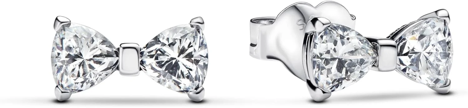 گوشواره میخی نقره ای پاپیونی پاندورا مدل 293542C01