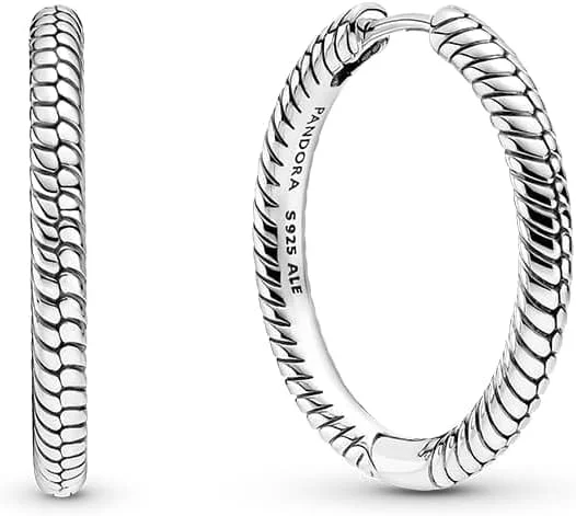 گوشواره های حلقه ای آویز پاندورا Moments زنانه از جنس نقره استرلینگ