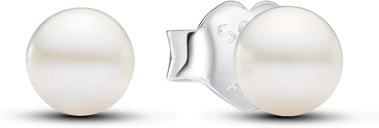 گوشواره های میخی مروارید پرورشی آب شیرین 4.5 میلی متری PANDORA Timeless، نقره استرلینگ 293168C01، 5x 4,5x 4,5 میلی متر، نقره استرلینگ، بدون سنگ قیمتی