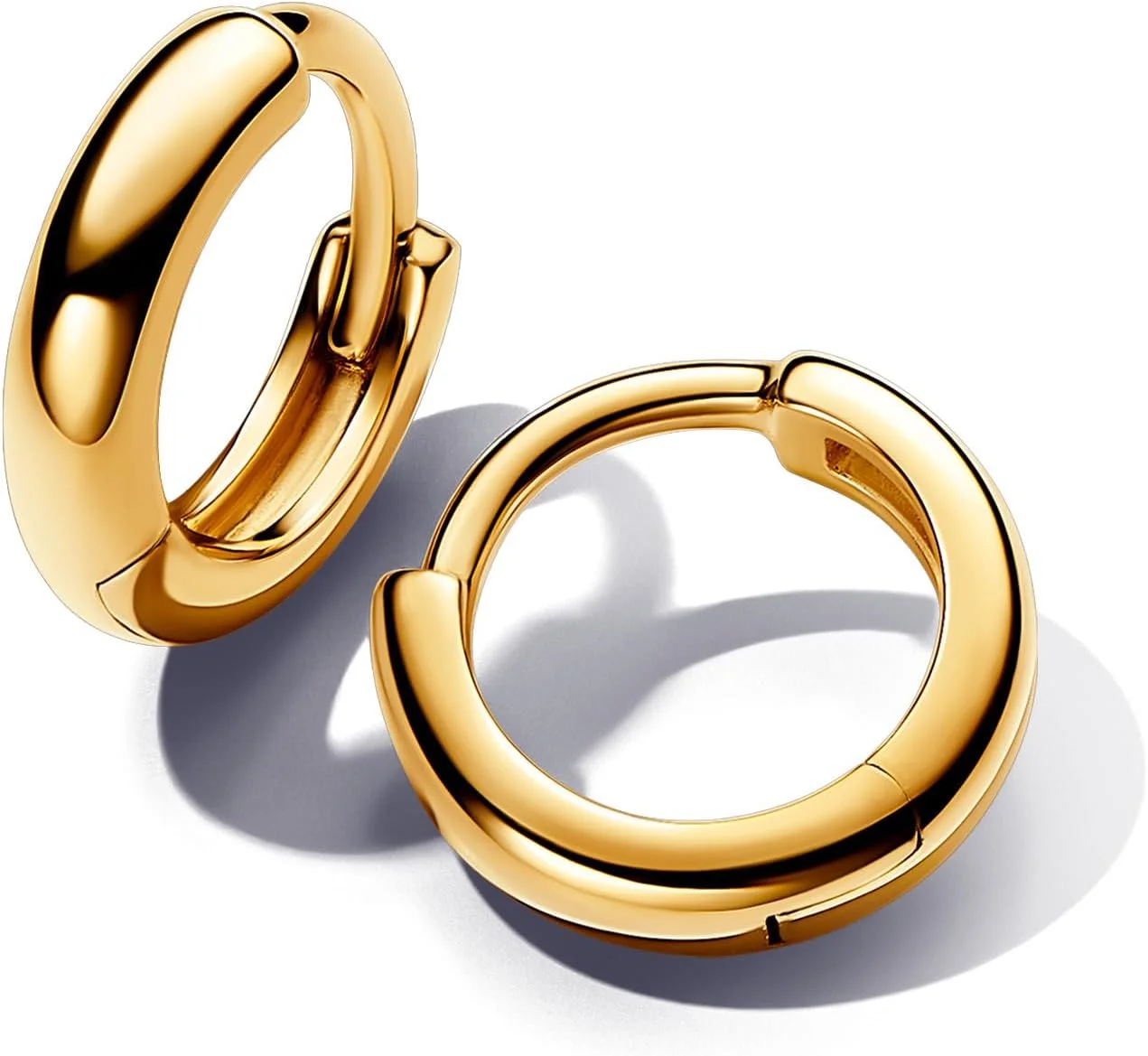 گوشواره های حلقه ای آویز Pandora Essence 263286C00 از جنس نقره استرلینگ با آلیاژ روکش طلا، سایز One size، نقره استرلینگ، بدون سنگ قیمتی