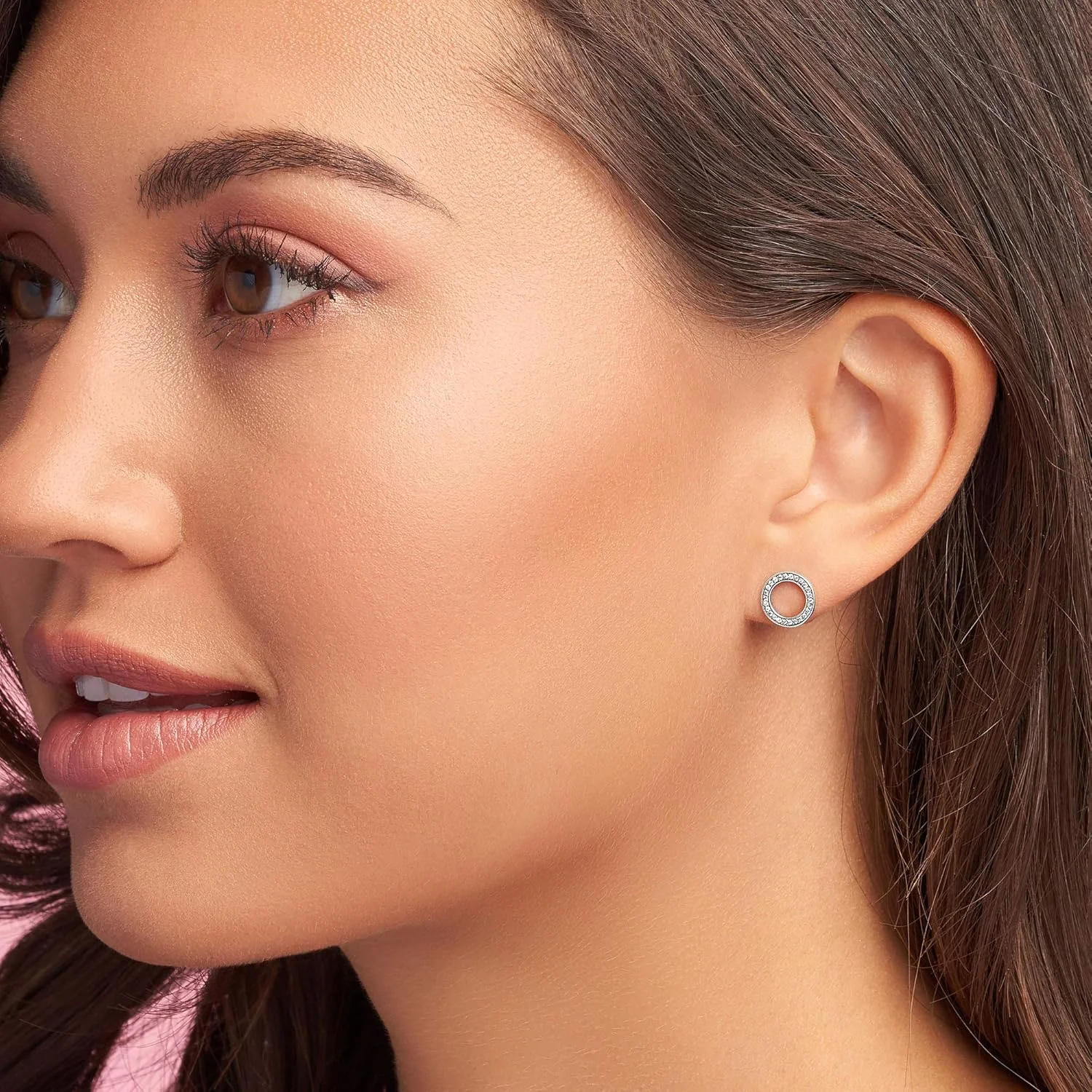 گوشواره های میخی زنانه پاندورا سیگنیچر نقره استرلینگ با زیرکونیا کوبیک پاندورا