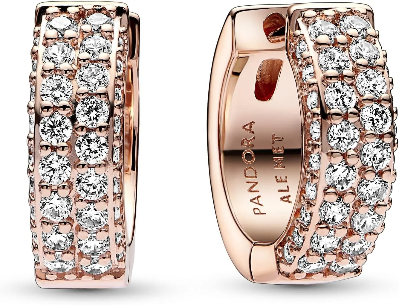 گوشواره های حلقه ای دو ردیفه پاو Timeless پاندورا 282622C01