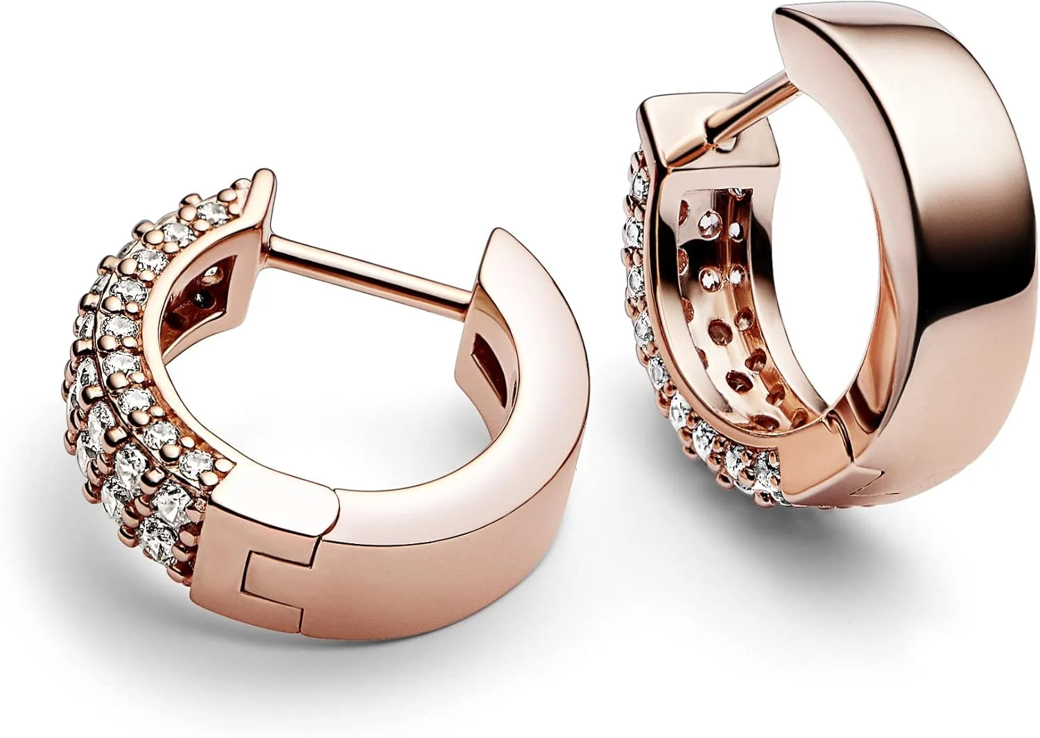 گوشواره های حلقه ای دو ردیفه پاو Timeless پاندورا 282622C01