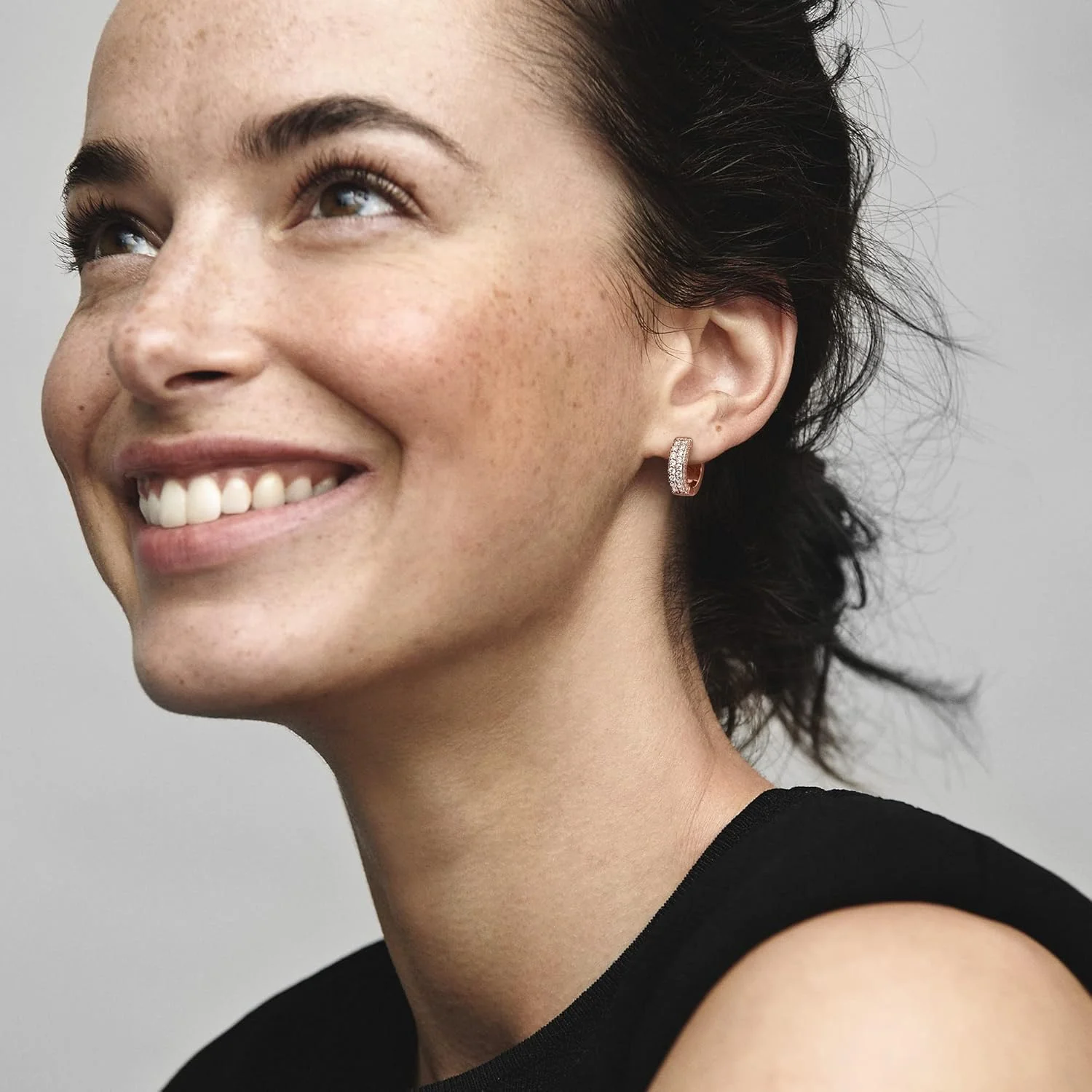 گوشواره های حلقه ای دو ردیفه پاو Timeless پاندورا 282622C01