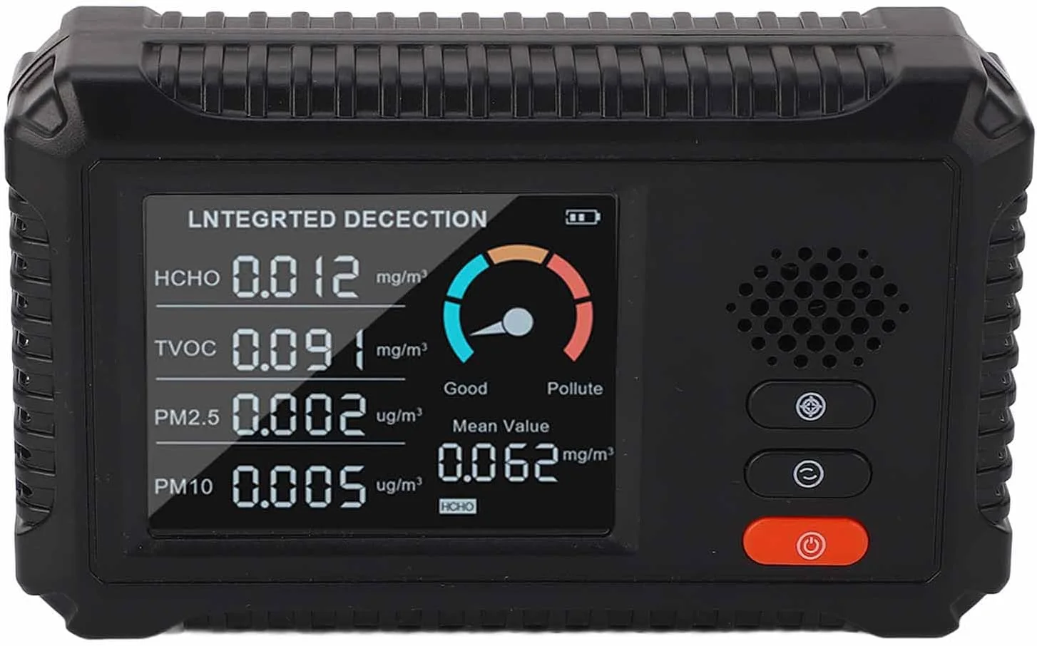 دستگاه تشخیص کیفیت چند منظوره Tihebeyan برای اندازه گیری HCHO TVOC PM2.5 PM10 مناسب اتاق خواب، خودرو و کمپینگ