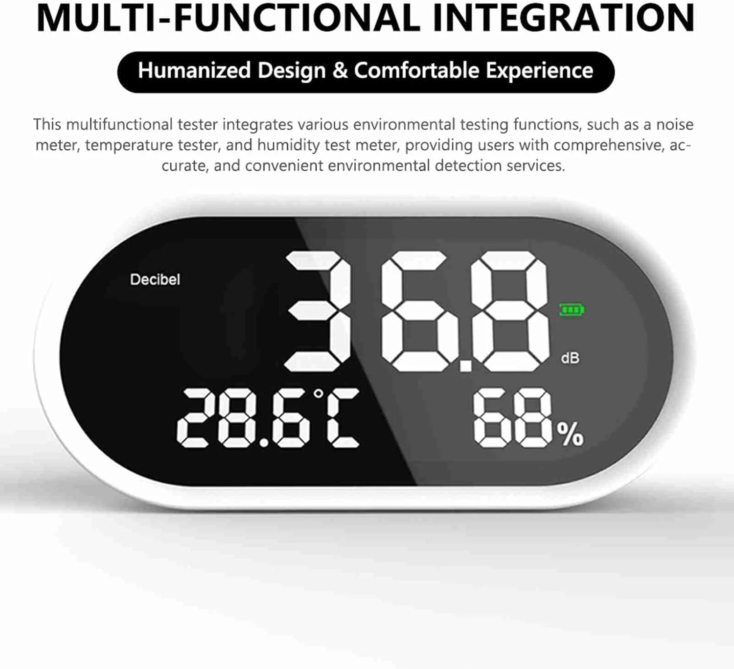 تُروِکس صدا سنج، تستر دیجیتال نویز دسی بل 3 در 1 به همراه سنسور دما و رطوبت، دستگاه تست محیطی
