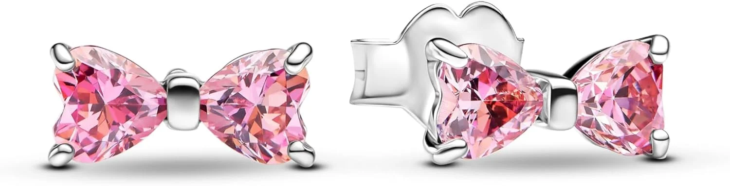 گوشواره میخی نقره ای پاپیونی پاندورا مدل 293505C01