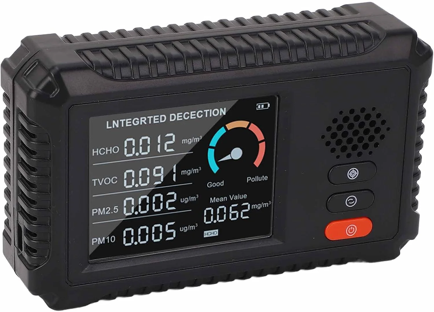 دستگاه تشخیص کیفیت چند منظوره Tihebeyan برای اندازه گیری HCHO TVOC PM2.5 PM10 مناسب اتاق خواب، خودرو و کمپینگ