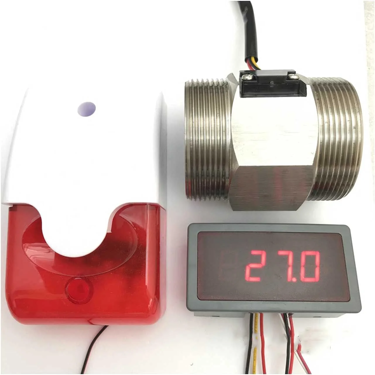 آلارمر و فلومتر TOCVWC با نرخ جریان 10-200 لیتر در دقیقه، سنسور جریان آب اثر هال