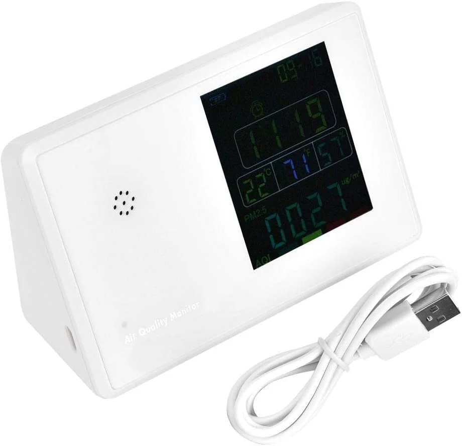 دستگاه سنجش کیفیت هوا TMKJZL 5V 1W، مانیتور چند منظوره کیفیت هوا، شارژ USB مناسب هتل ها و کارخانه ها