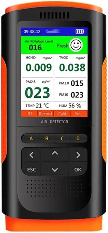 دماسنج SVASTY قابل حمل، فرمالدهید متر دیجیتال، سنسور رطوبت، تستر، مانیتور کیفیت هوا، آشکارساز آلودگی، میکرو گرد و غبار، مناسب برای فضای داخلی دماسنج SVASTY قابل حمل، فرمالدهید متر دیجیتال، سنسور رطوبت، تستر، مانیتور کیفیت هوا، آشکارساز آلودگی، میکرو گرد و غبار، مناسب برای فضای داخلی