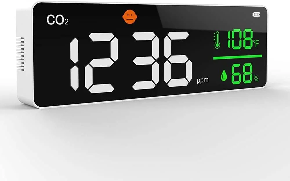 دستگاه سنجش کیفیت هوا SVASTY، مانیتور دی اکسید کربن، دما و رطوبت، دارای سنسور NDIR و صفحه نمایش LCD