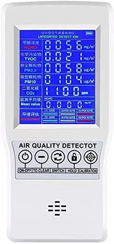 دستگاه سنجش کیفیت هوا SVASTY، برای فرمالدهید، CO2/HCHO/TVOC/PM2.5/PM10، تست محیط داخلی و خارجی، آشکارساز هوای بادوام