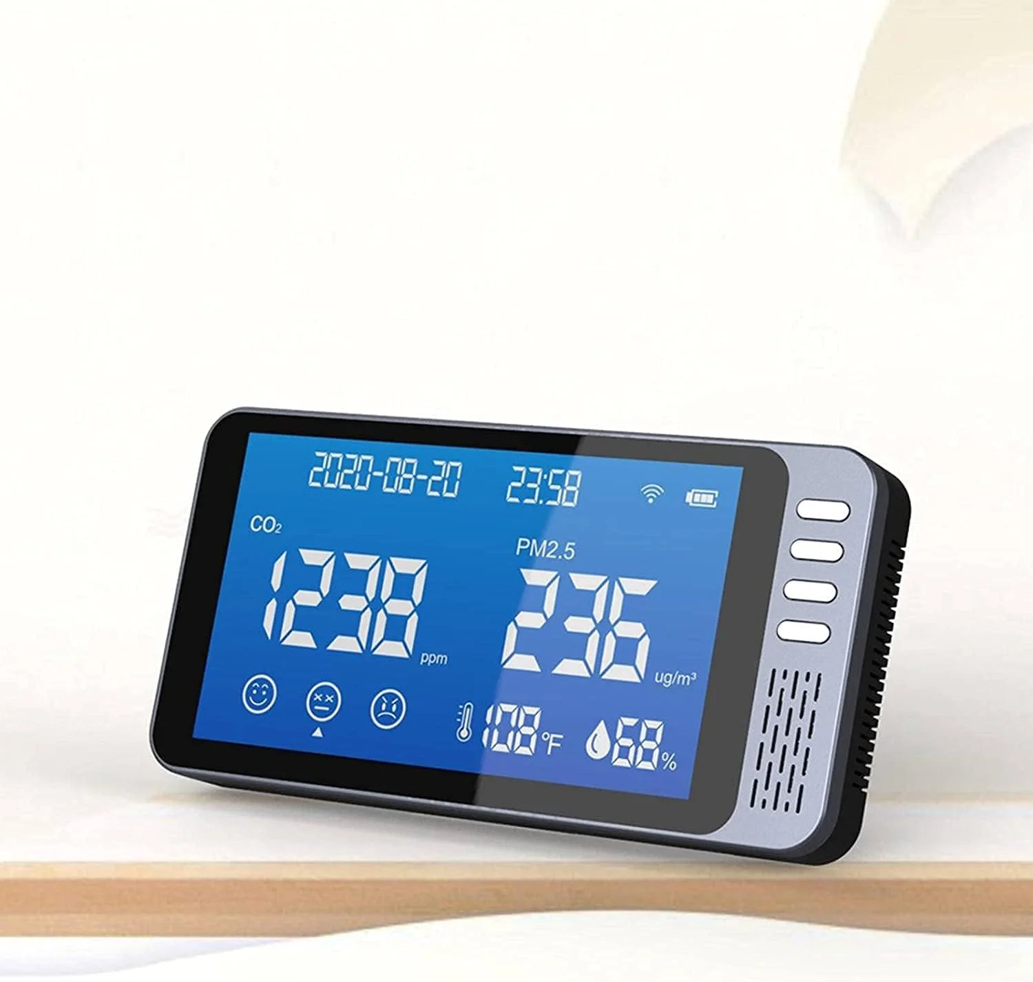 دستگاه سنجش کیفیت هوای داخل ساختمان SVASTY مدل دیواری، مانیتور دی اکسید کربن PM2.5 با دوام