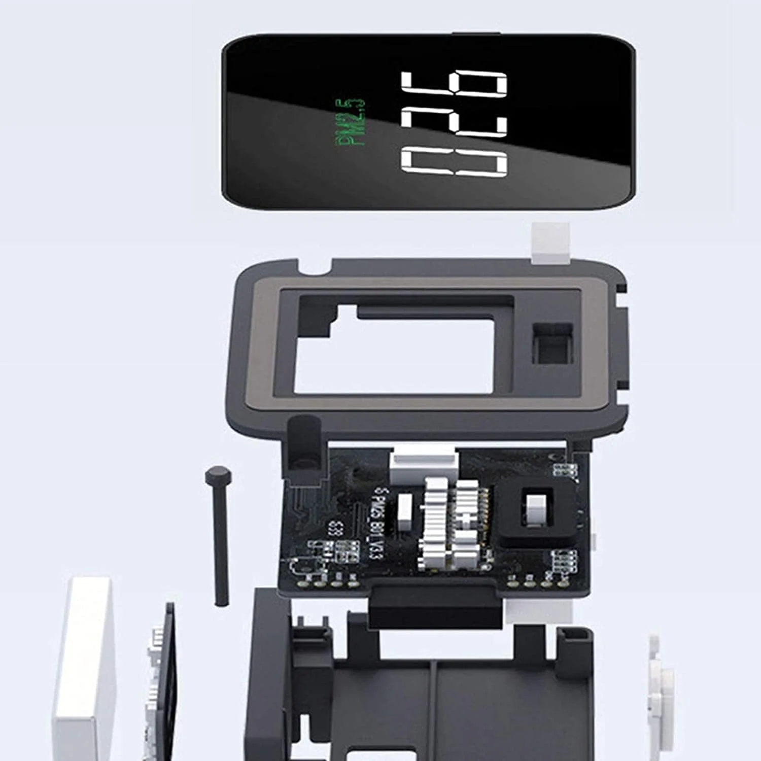 دستگاه تشخیص کیفیت هوای قابل حمل SVASTY، فیلتر فرمالدئید TVOC HCHO، نمایش داده های دقیق در زمان واقعی با صفحه نمایش OLED برای خانه، اتاق خواب، دفتر، ماشین، بادوام دستگاه تشخیص کیفیت هوای قابل حمل SVASTY، فیلتر فرمالدئید TVOC HCHO، نمایش داده های دقیق در زمان واقعی با صفحه نمایش OLED برای خانه، اتاق خواب، دفتر، ماشین، بادوام