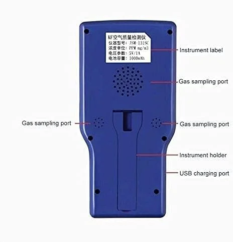دستگاه تشخیص آلودگی هوای داخل خانه SVASTY، سنجشگر کیفیت هوا فرمالدهید با نمایشگر دیجیتال