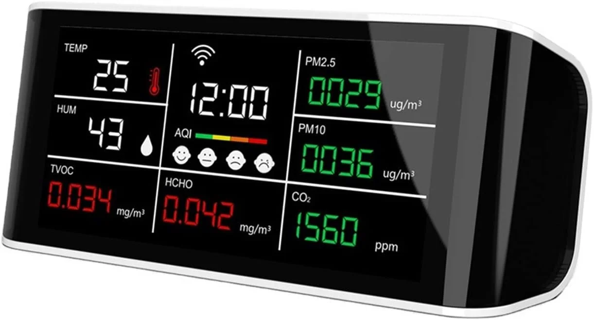 مانیتور کیفیت هوا چند منظوره SVASTY با Tuya Wifi، مانیتور غلظت دی اکسید کربن برای داخل و خارج از منزل