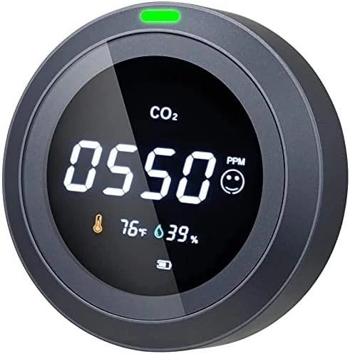 دستگاه سنجش هوشمند کیفیت هوا دی اکسید کربن SVASTY، دماسنج و رطوبت سنج، سنسور حرفه ای PM2.5، دستگاه تشخیص گاز با دوام