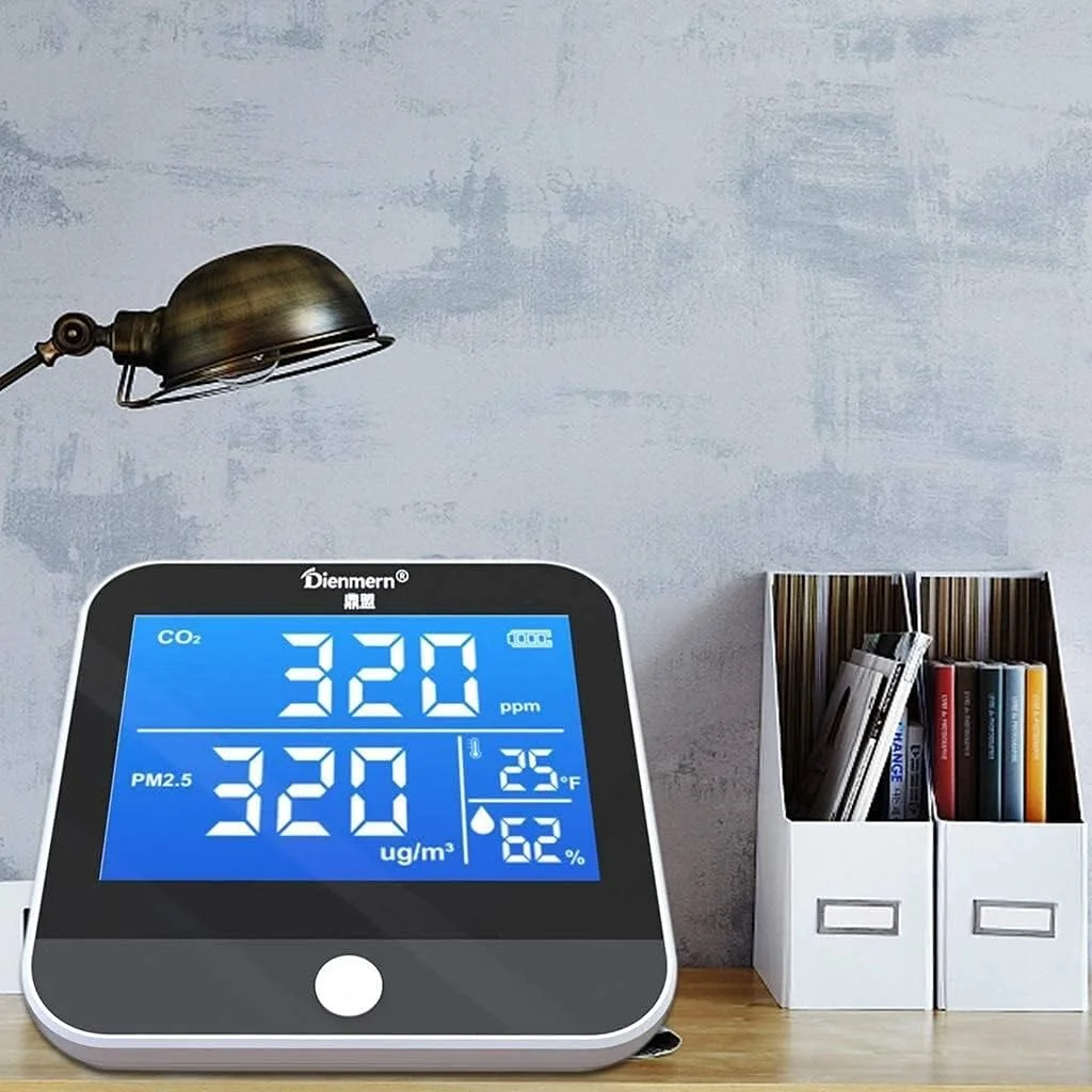 دستگاه سنجش کیفیت هوا SVASTY، ردیاب مادون قرمز NDIR CO2، تشخیص CO2 داخلی، نمایشگر دما و رطوبت دستگاه سنجش کیفیت هوا SVASTY، ردیاب مادون قرمز NDIR CO2، تشخیص CO2 داخلی، نمایشگر دما و رطوبت